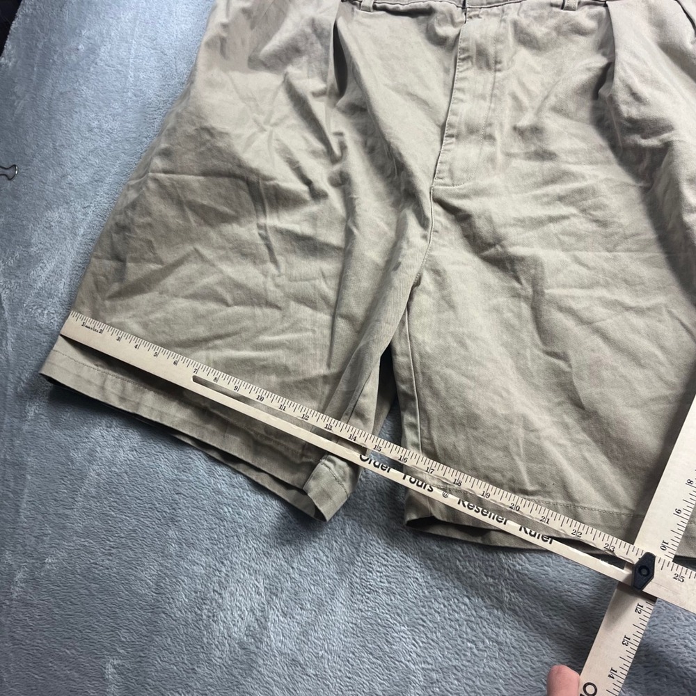 Polo Ralph Lauren Mens Pleated Chino Shorts Khaki Tan 100% Cotton Size 50B - Picture 7 of 10